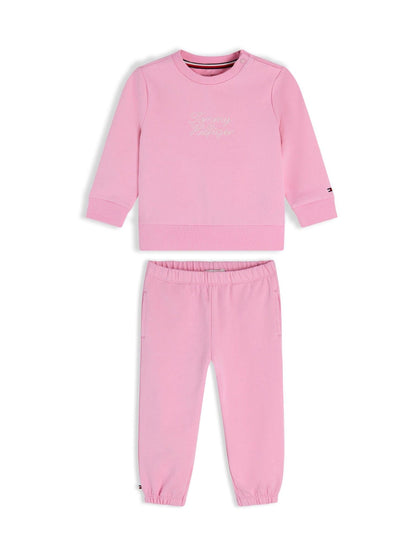 Tommy Hilfiger Pink Rope Logo Sweatshirt And Joggers Set image 1