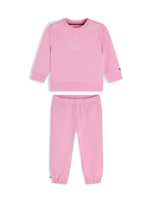 Tommy Hilfiger Pink Rope Logo Sweatshirt And Joggers Set image 1