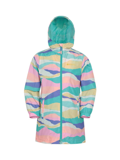 Dsiney Kidz - Mountain Warehouse Bright Pink Kids Flo Printed Water Resistant Jacket image 1