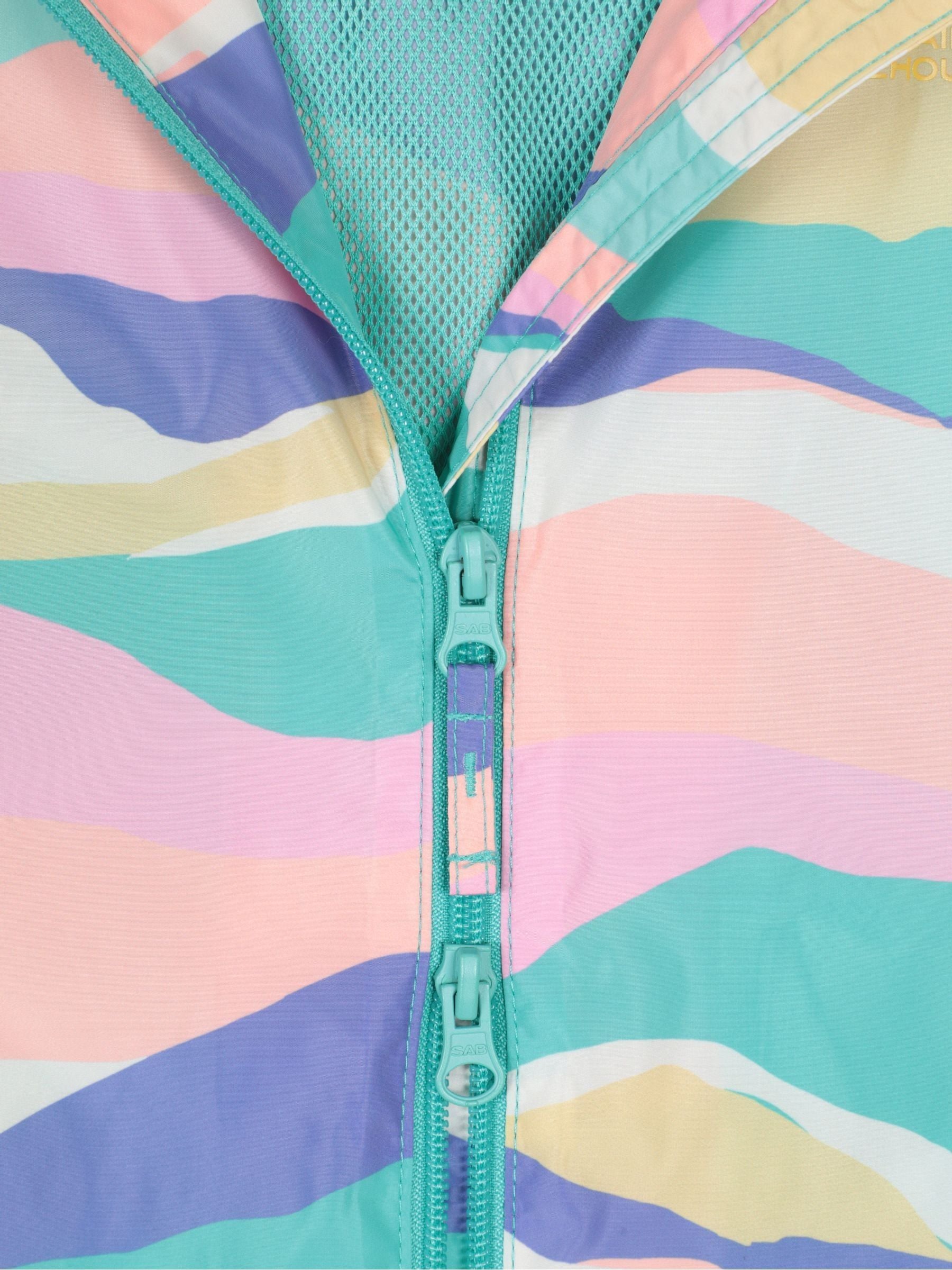 Dsiney Kidz - Mountain Warehouse Bright Pink Kids Flo Printed Water Resistant Jacket image 5