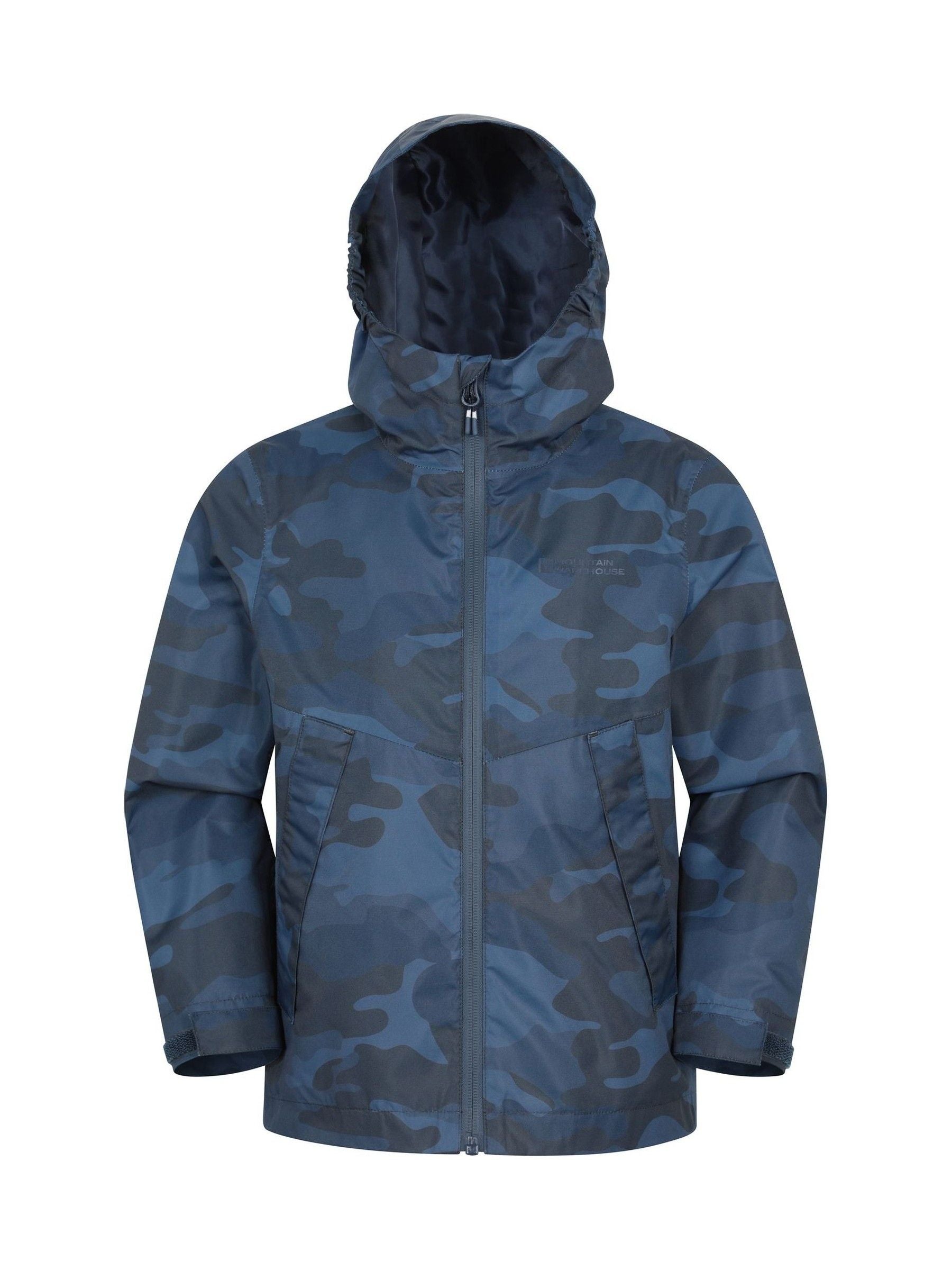 Dsiney Kidz - Mountain Warehouse Blue Ravine Kids Lightweight Printed Waterproof Jacket image 1