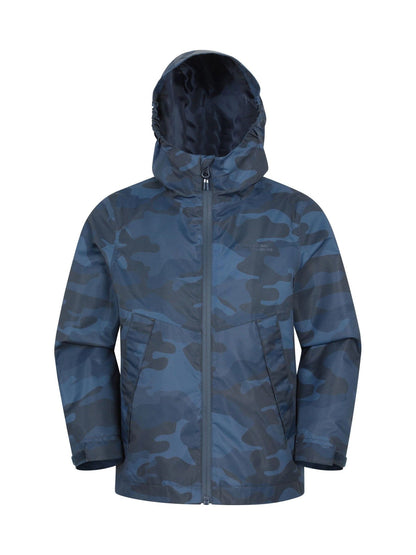 Dsiney Kidz - Mountain Warehouse Blue Ravine Kids Lightweight Printed Waterproof Jacket image 1
