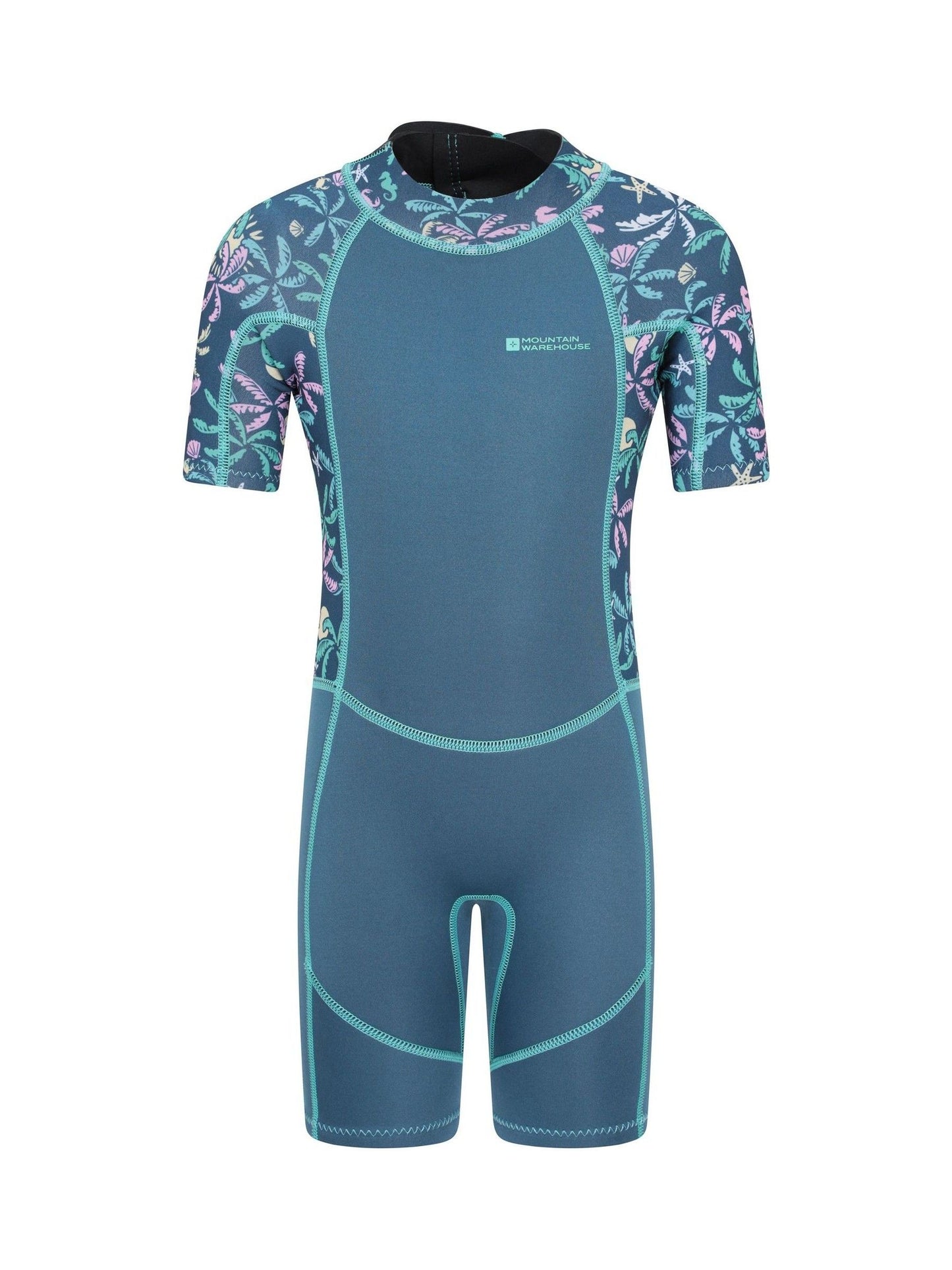 Mountain Warehouse Blue Printed Shorty Wetsuit image 1