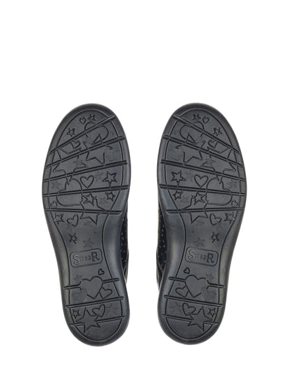 Start Rite Black Patent Standard Fit Star Jump T-Bar Leather School Shoes image 6