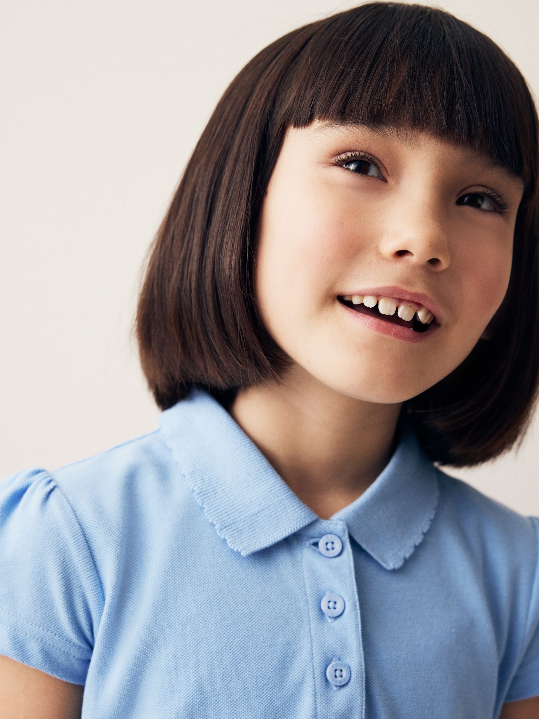 Dsiney Kidz - Blue Regular Fit Girls 2 Pack Cotton Short Sleeve Polo Shirts (3-16yrs) image 7