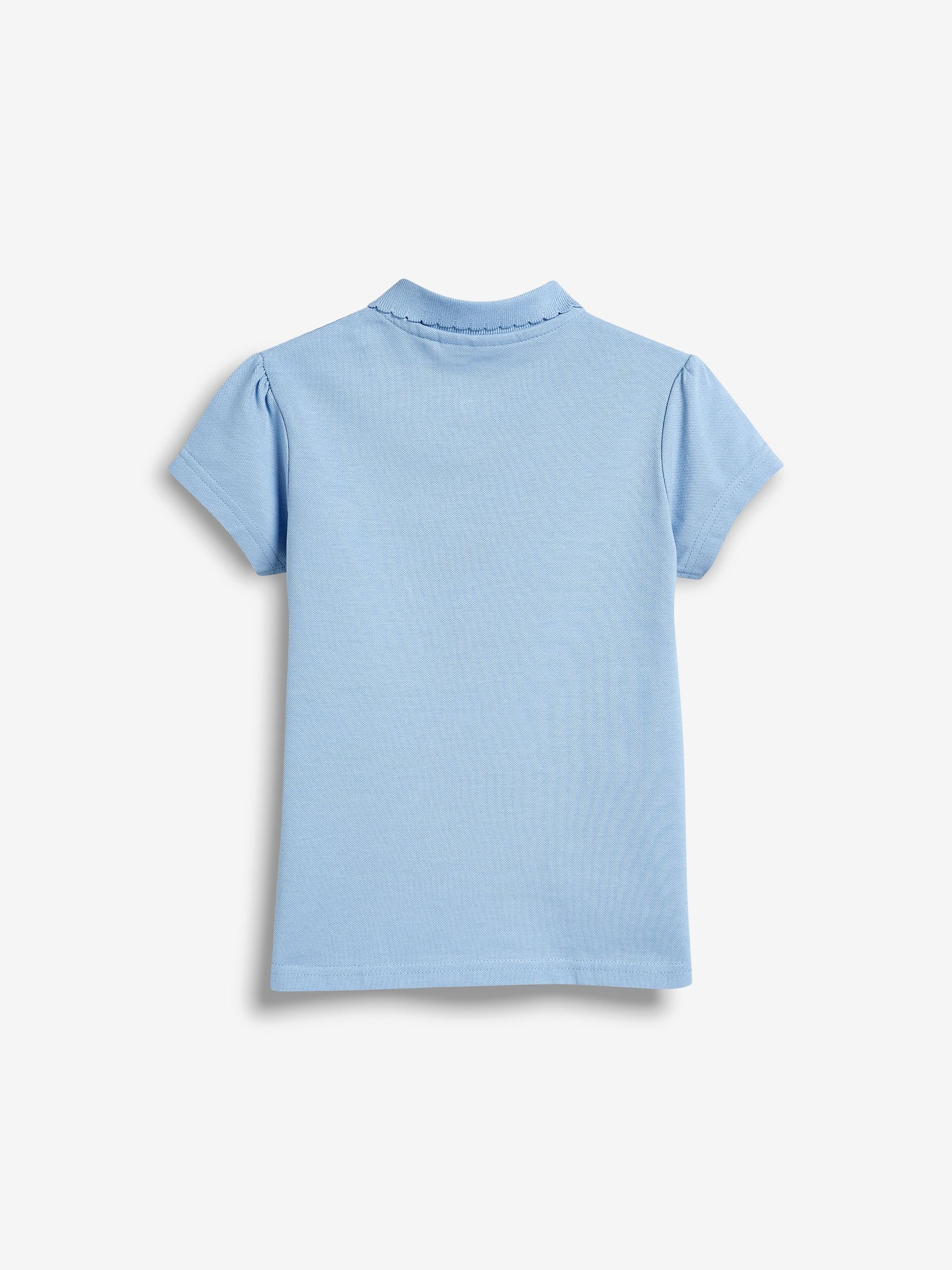 Dsiney Kidz - Blue Regular Fit Girls 2 Pack Cotton Short Sleeve Polo Shirts (3-16yrs) image 8