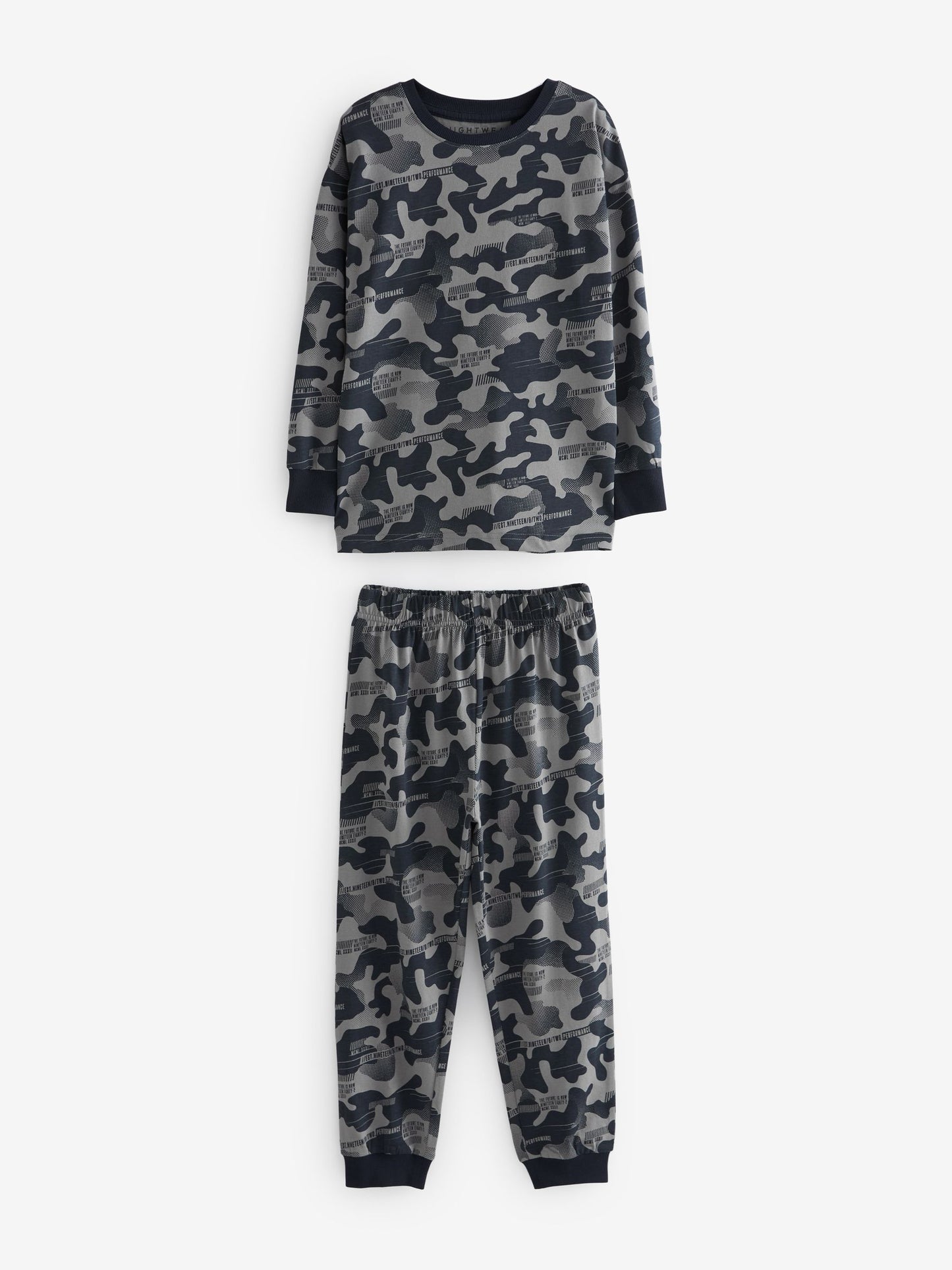 Grey/Blue/Green Camouflage Long Sleeve Pyjamas 3 Pack (3-16yrs) image 14