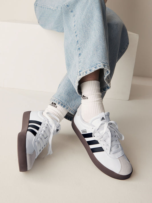 adidas White/Black VL Court 3.0 Trainers image 1