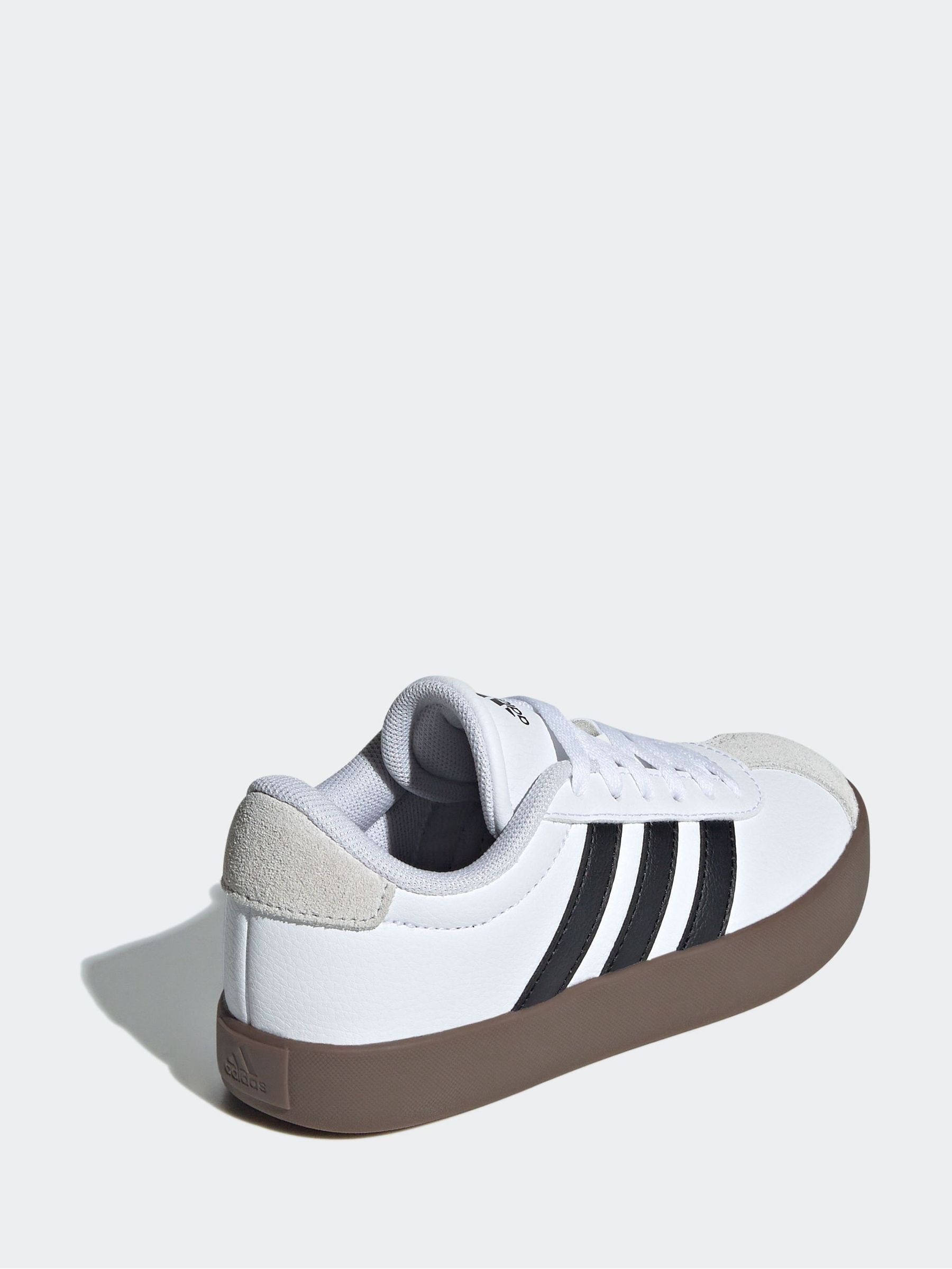 adidas White/Black VL Court 3.0 Trainers image 6