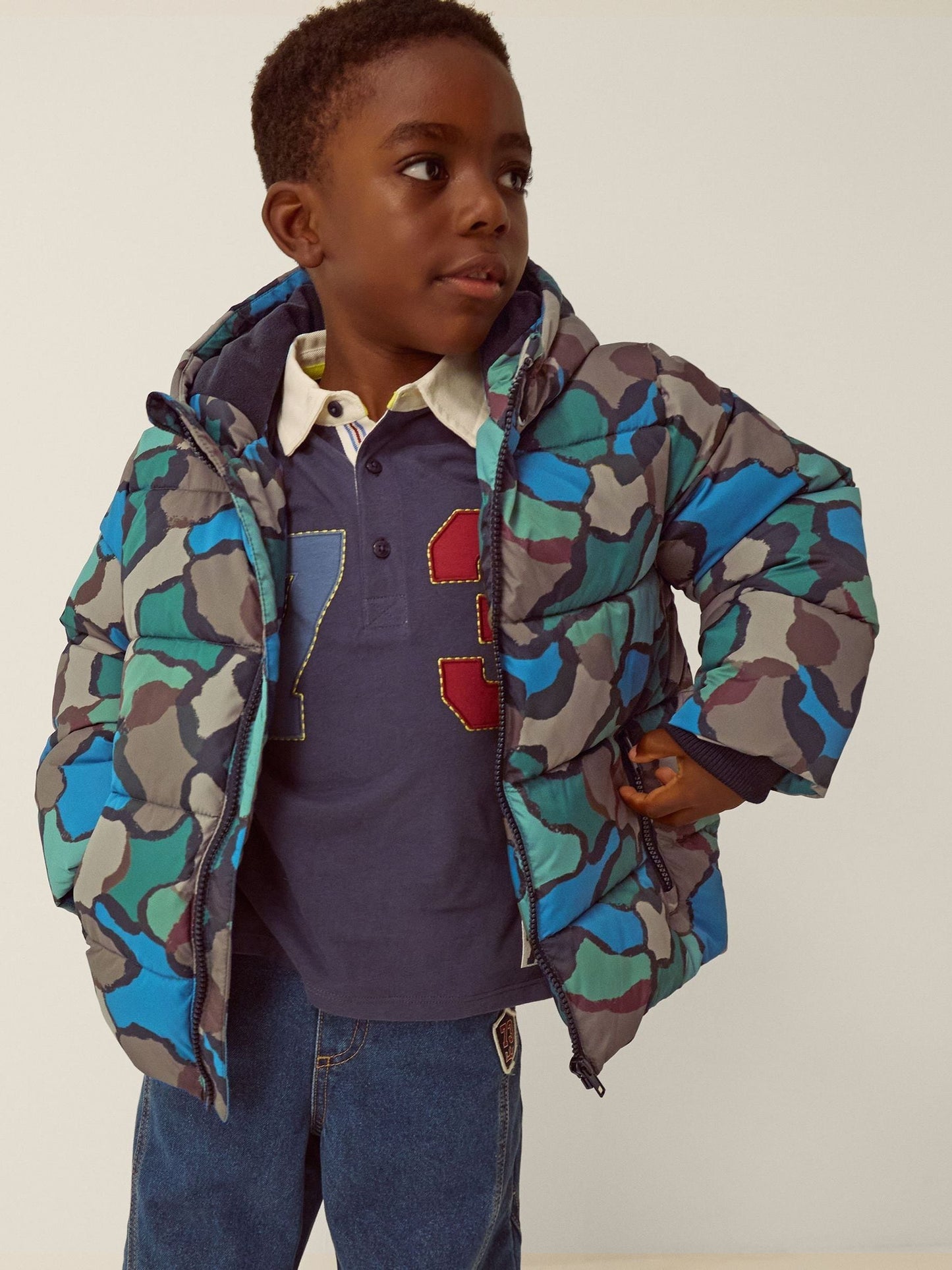Dsiney Kidz - Monsoon Green Camo Print Puffer Jacket image 1