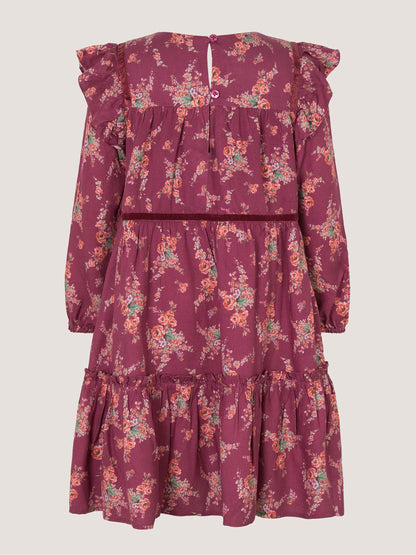 Monsoon Red Long Sleeve Floral Print Dress - image 2