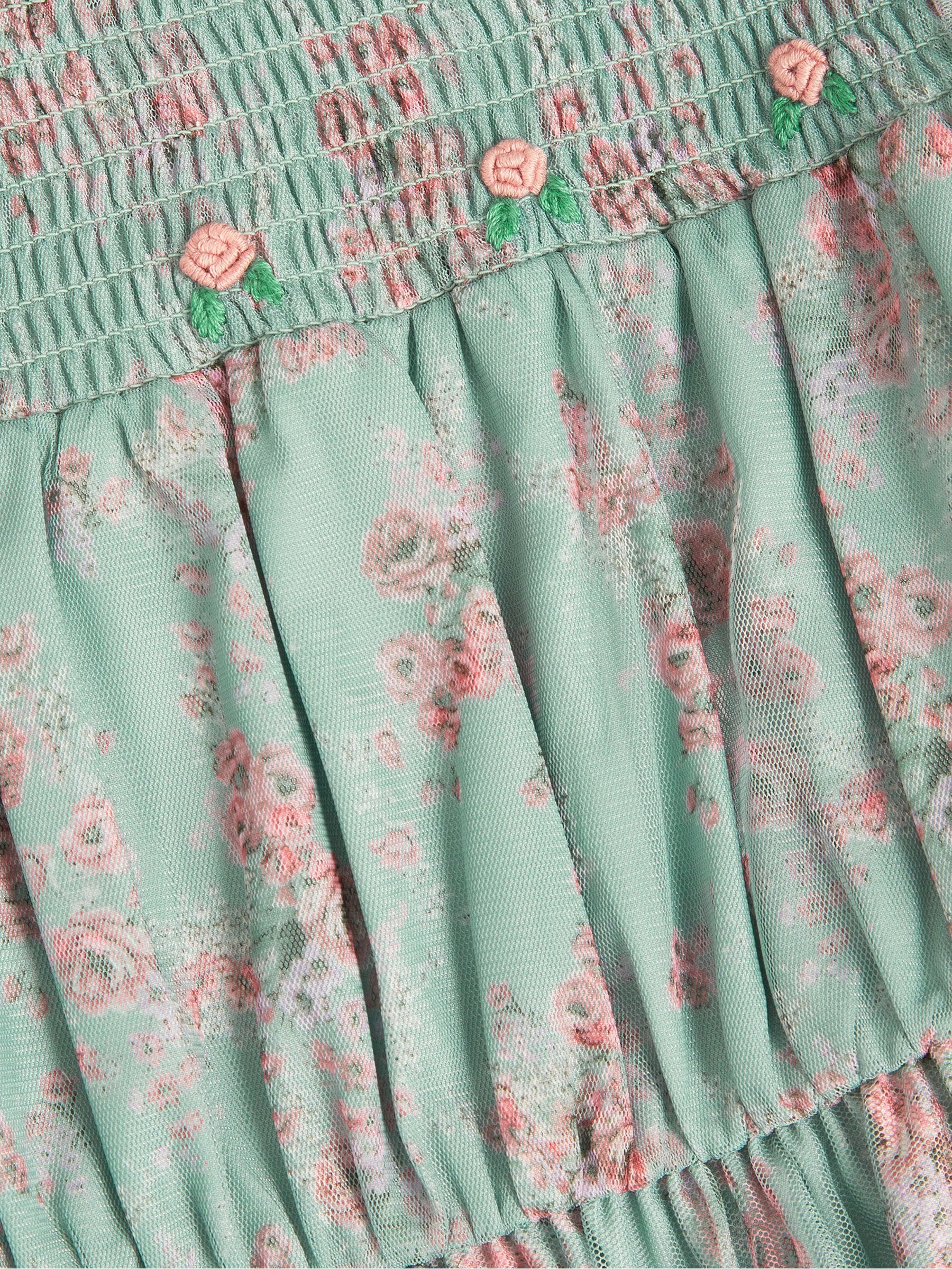 Dsiney Kidz - Monsoon Green Ditsy Floral Print Belted Dress image 4