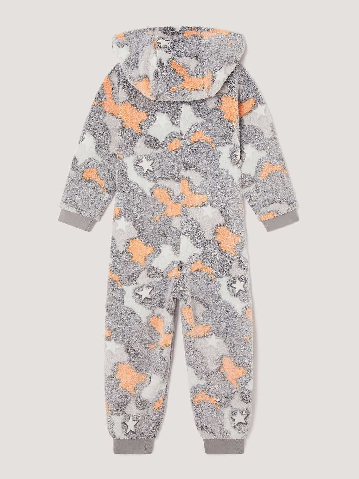 Dsiney Kidz - Monsoon Grey Glow In The Dark Camo Fleece Onesie image 2