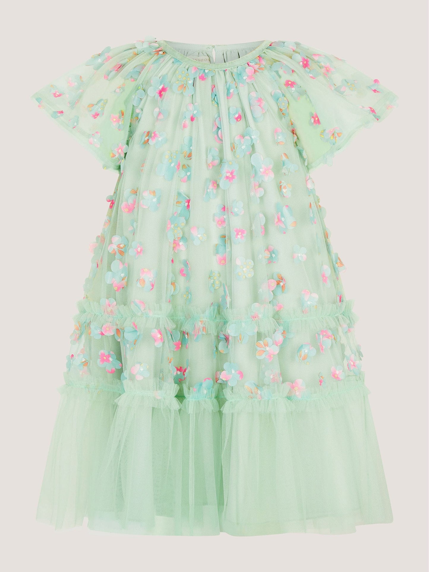 Dsiney Kidz - Monsoon Green Kala Floral Appliqué Party Dress image 2