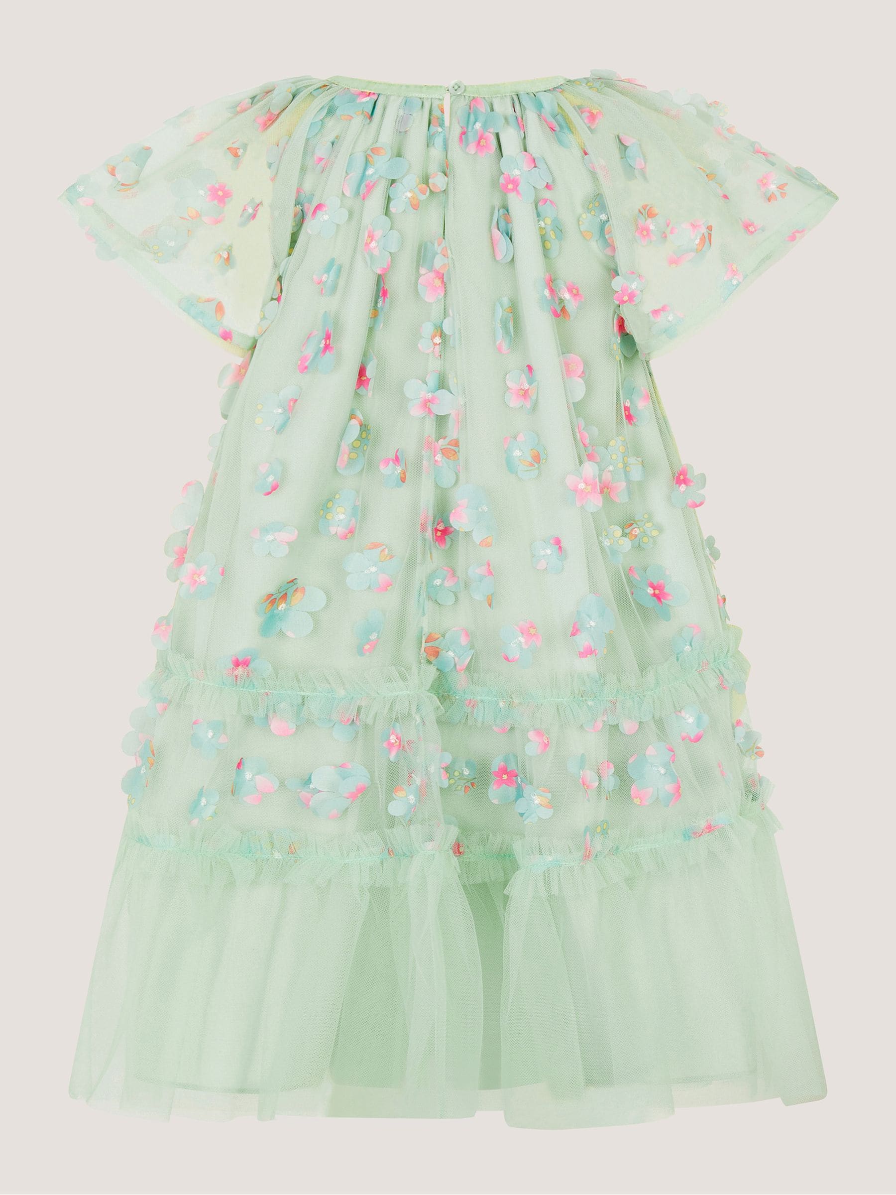 Dsiney Kidz - Monsoon Green Kala Floral Appliqué Party Dress image 3