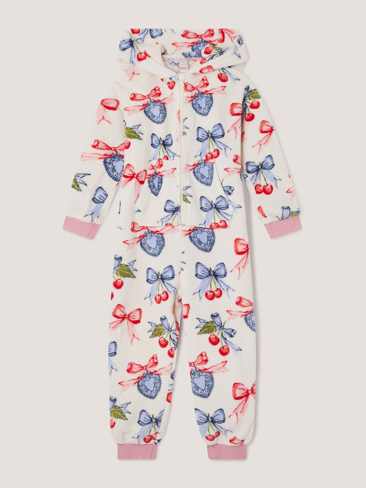 Dsiney Kidz - Monsoon Cream Cherry Locket Print Onesie Fleece image 1