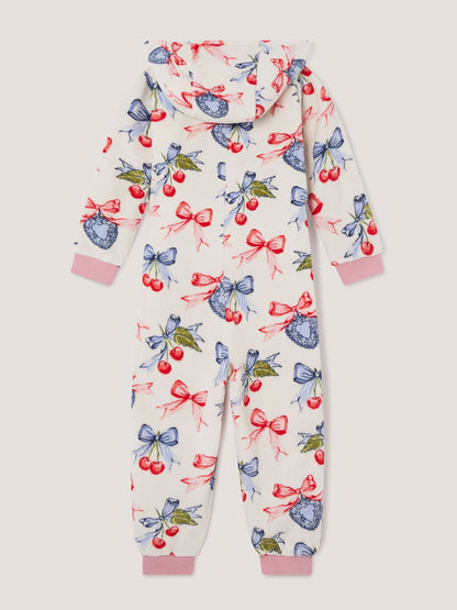Dsiney Kidz - Monsoon Cream Cherry Locket Print Onesie Fleece image 2