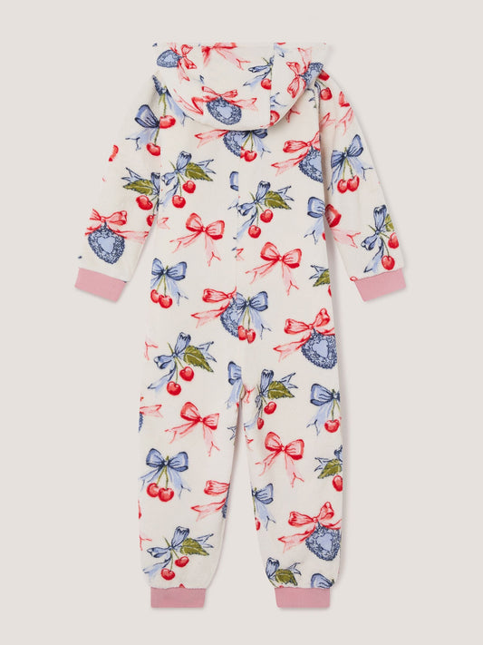 Dsiney Kidz - Monsoon Cream Cherry Locket Print Onesie Fleece image 2