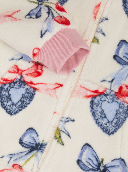 Dsiney Kidz - Monsoon Cream Cherry Locket Print Onesie Fleece image 3
