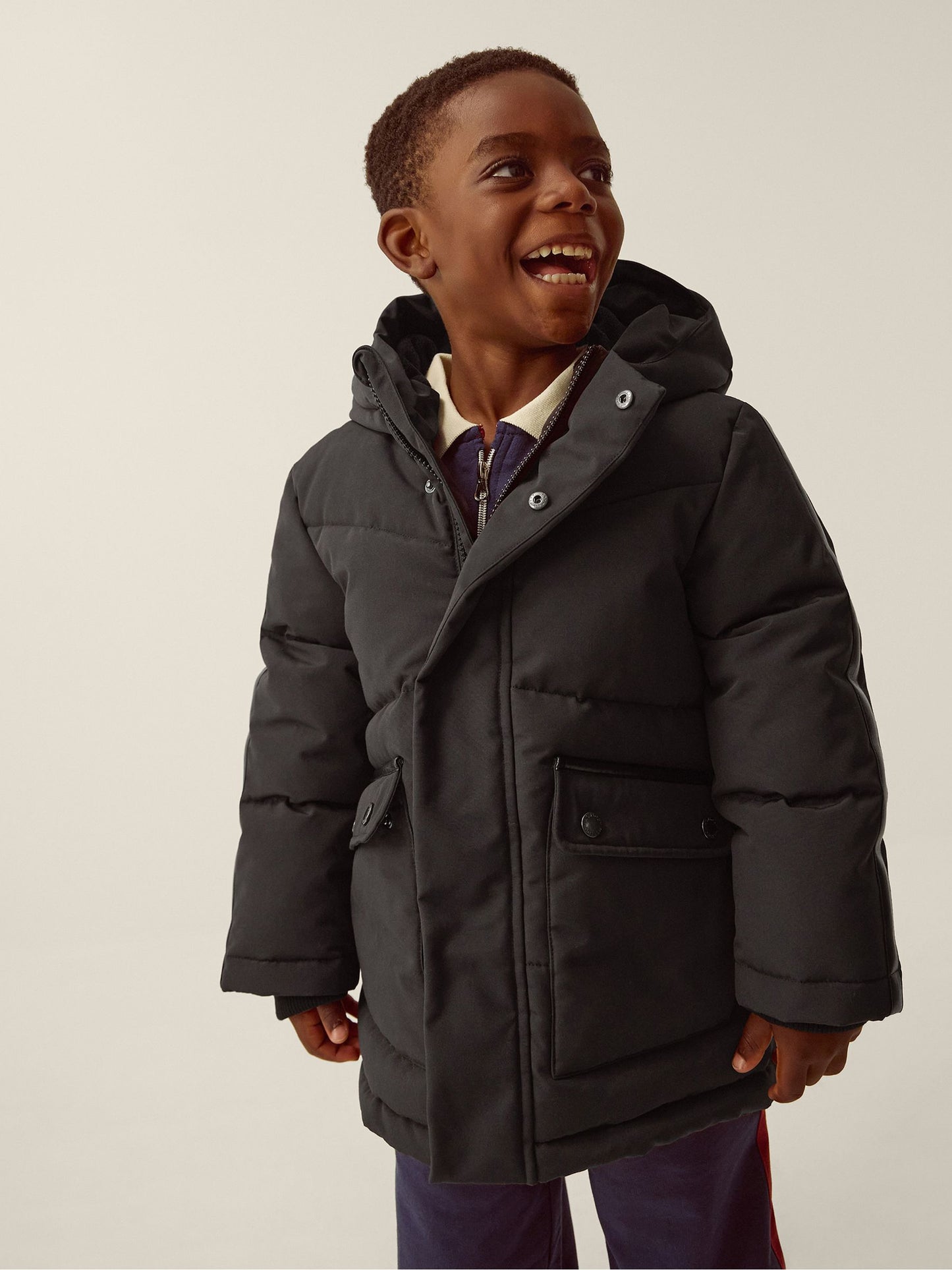 Dsiney Kidz - Monsoon Black Hooded Puffer Jacket image 1