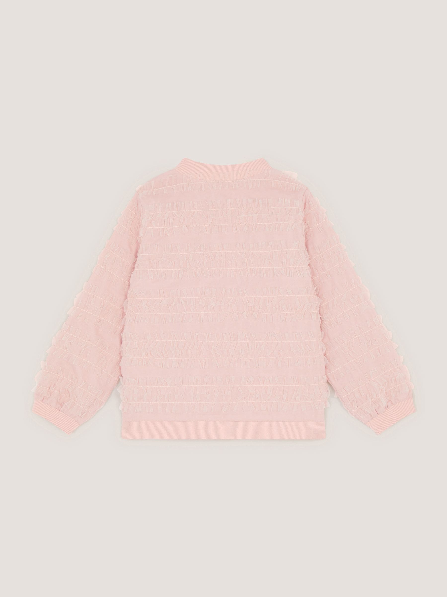 Dsiney Kidz - Monsoon Pink Carolyn Embellished Ruffle Bomber Jacket image 3