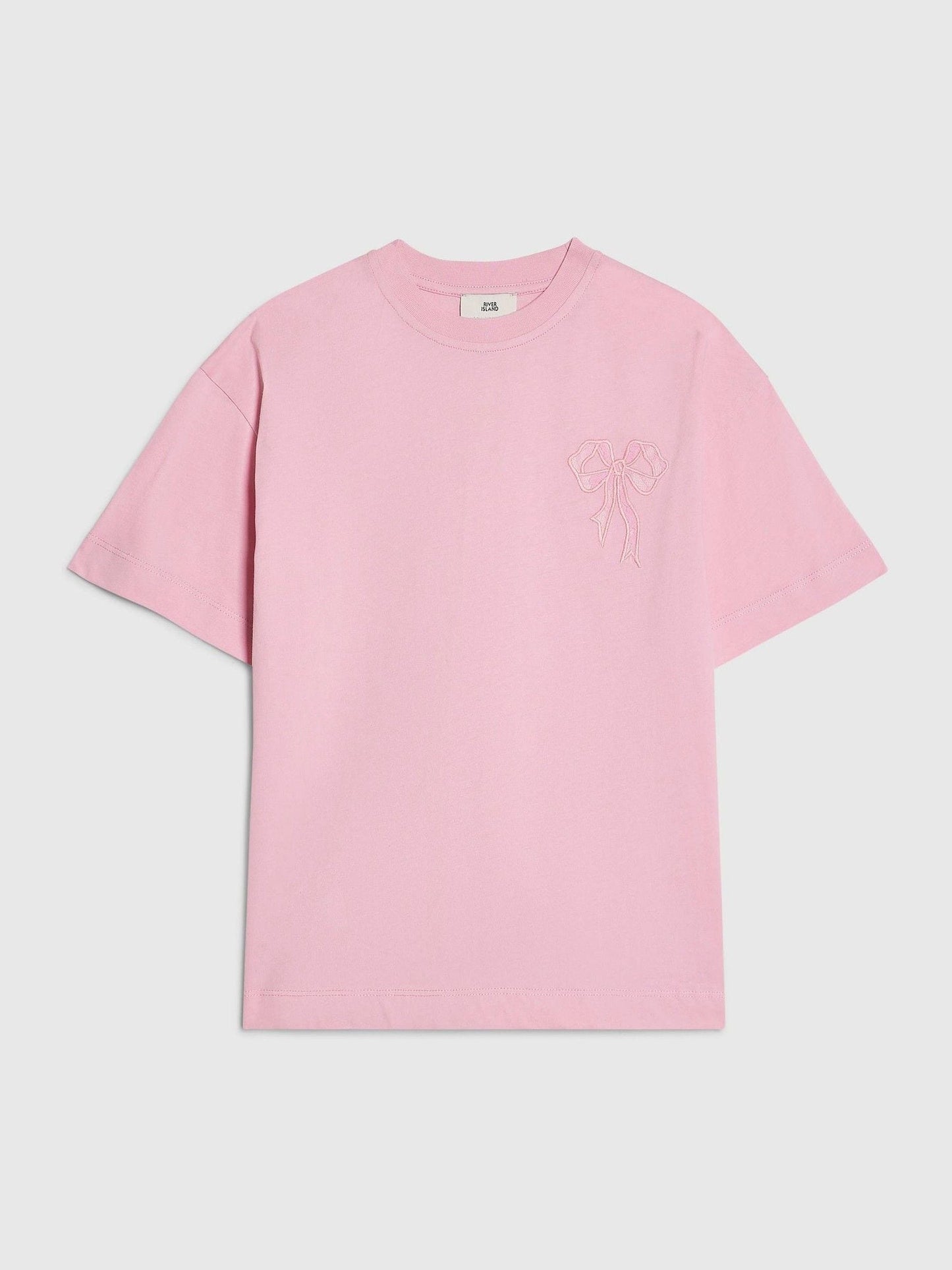 Dsiney Kidz - River Island Pink Applique Bow T-Shirt image 1