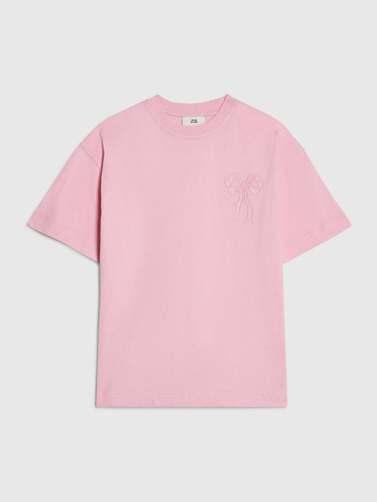 Dsiney Kidz - River Island Pink Applique Bow T-Shirt image 1