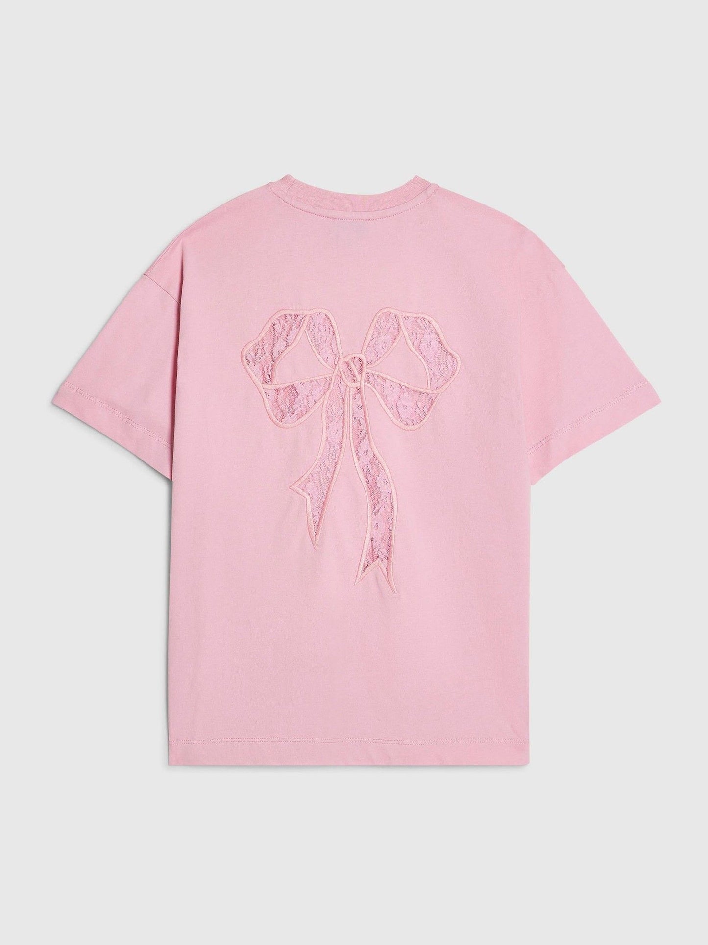 Dsiney Kidz - River Island Pink Applique Bow T-Shirt image 2
