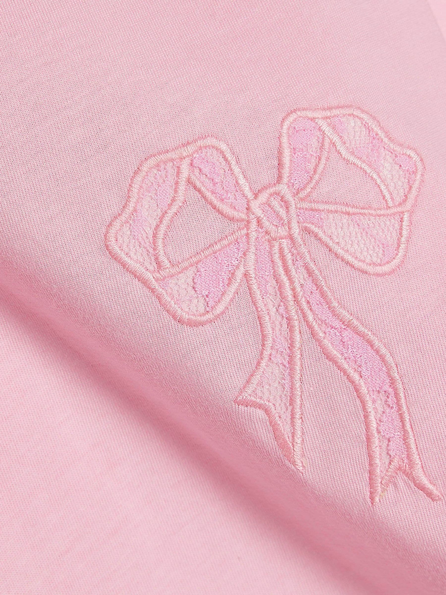 Dsiney Kidz - River Island Pink Applique Bow T-Shirt image 3