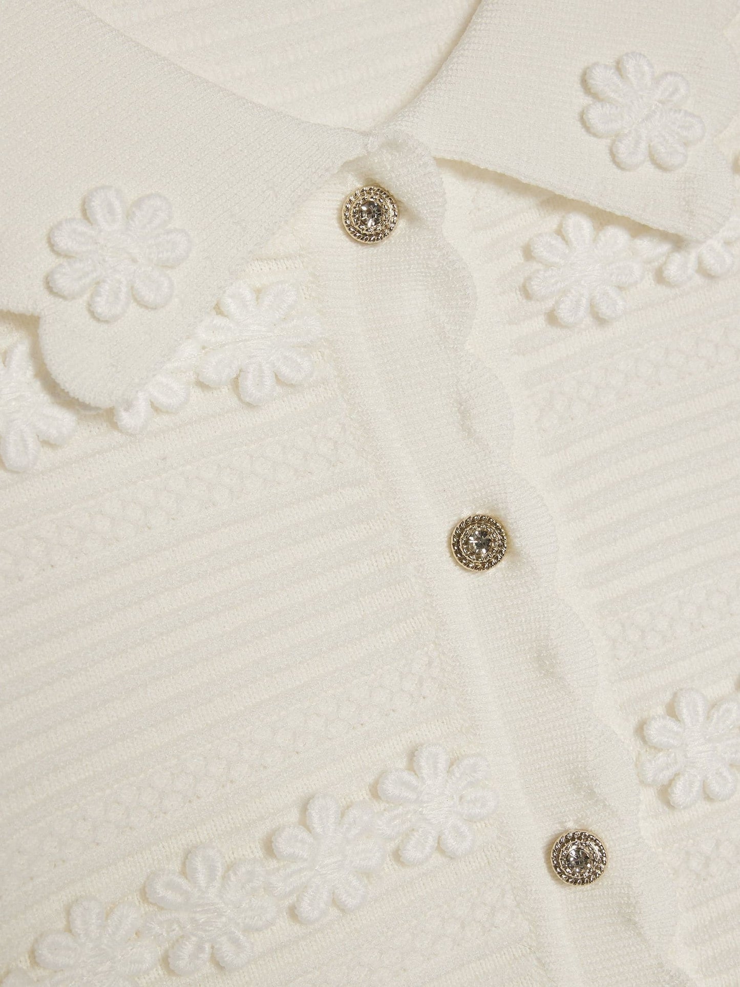 Dsiney Kidz - River Island White Floral Cardigan & Skirt Set image 4