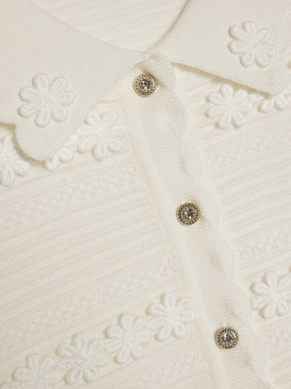 Dsiney Kidz - River Island White Floral Cardigan & Skirt Set image 4