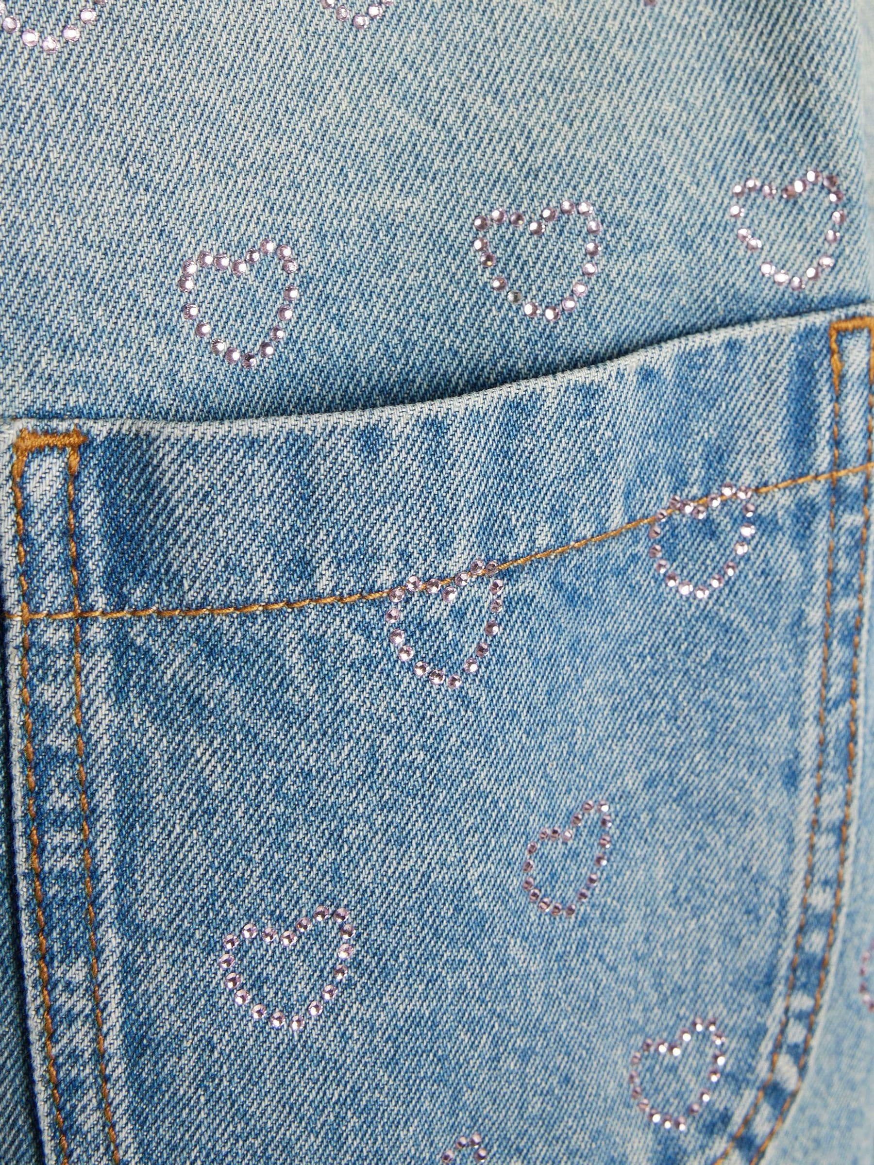 Dsiney Kidz - River Island Blue Heart Embellished Denim Jacket image 3