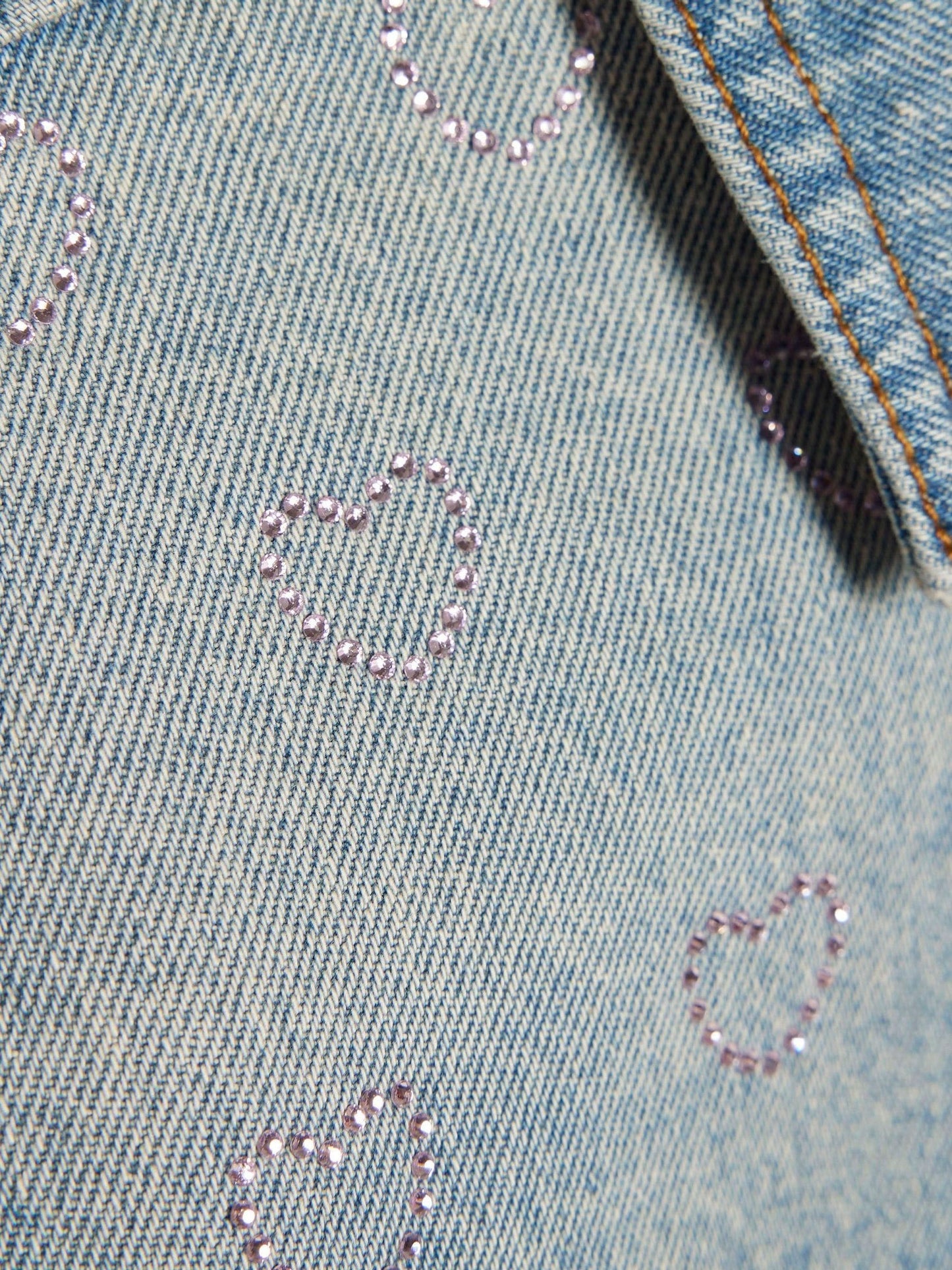 Dsiney Kidz - River Island Blue Heart Embellished Denim Jacket image 4