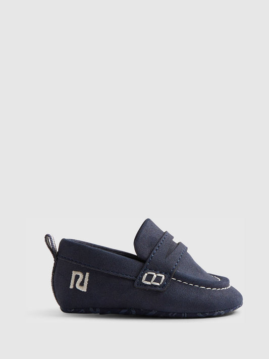 River Island Navy Smart Loafers image 1