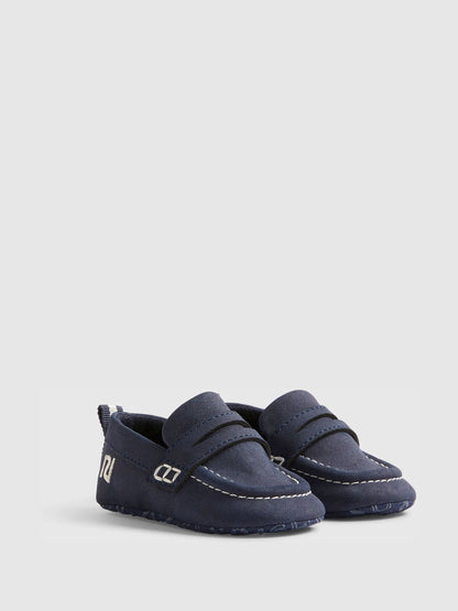 River Island Navy Smart Loafers image 2