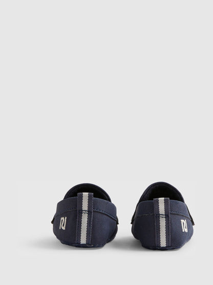 River Island Navy Smart Loafers image 3