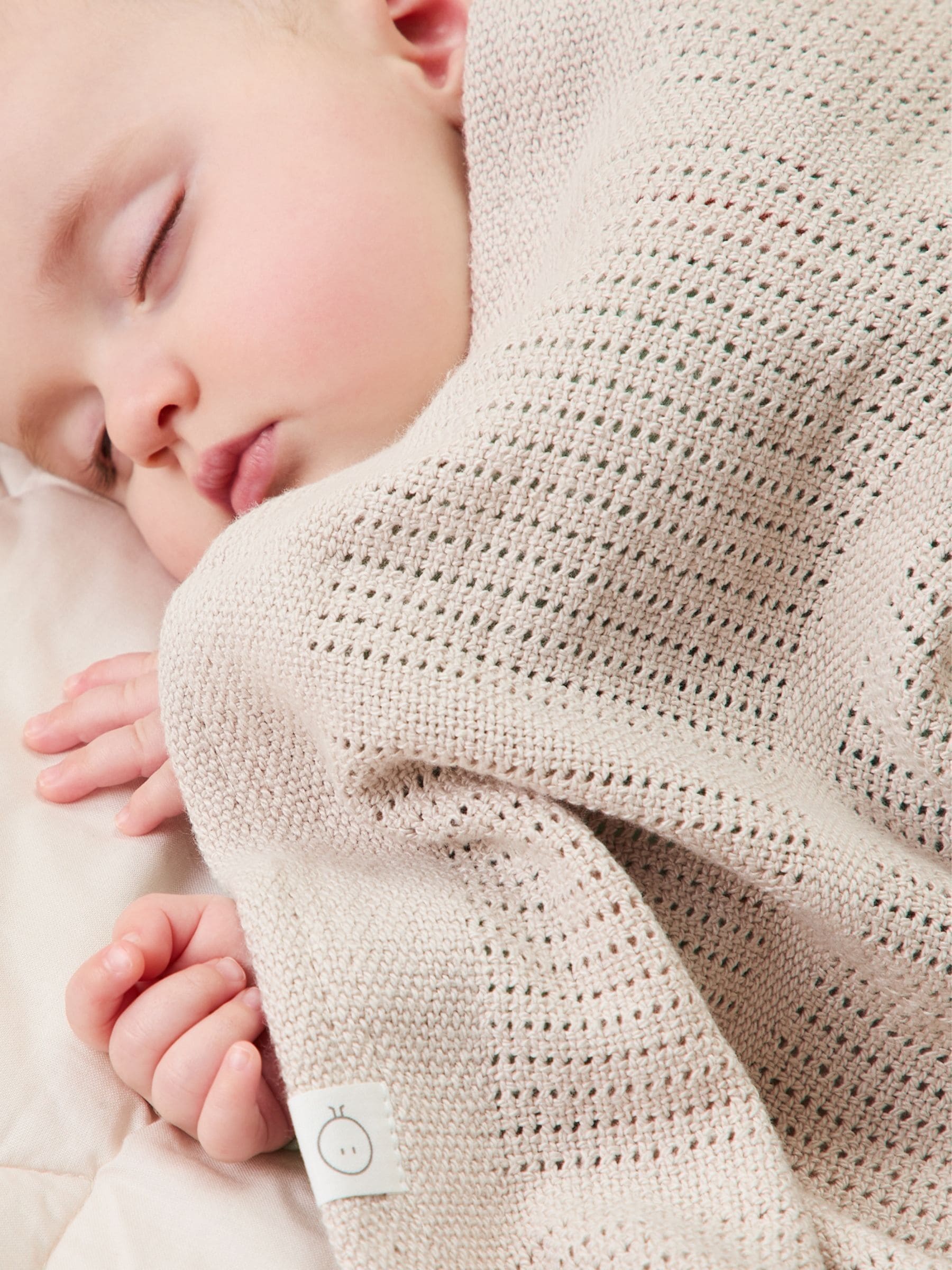 MORI Neutral Biscuit Brown Blend Cellular Baby Blanket image 1