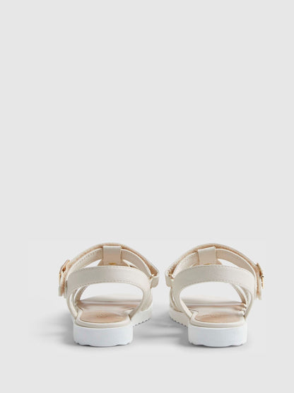 River Island Cream Heart Plait Flat Sandals image 4