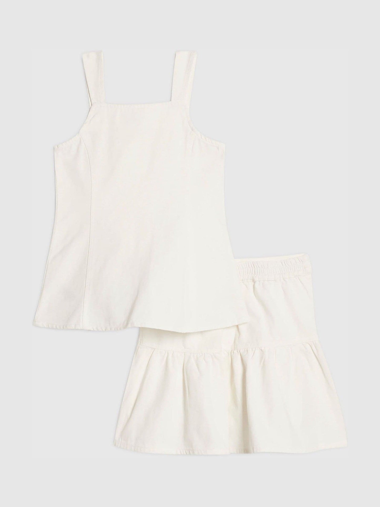 Dsiney Kidz - River Island White Pearl Waistcoat & Skirt Set image 2