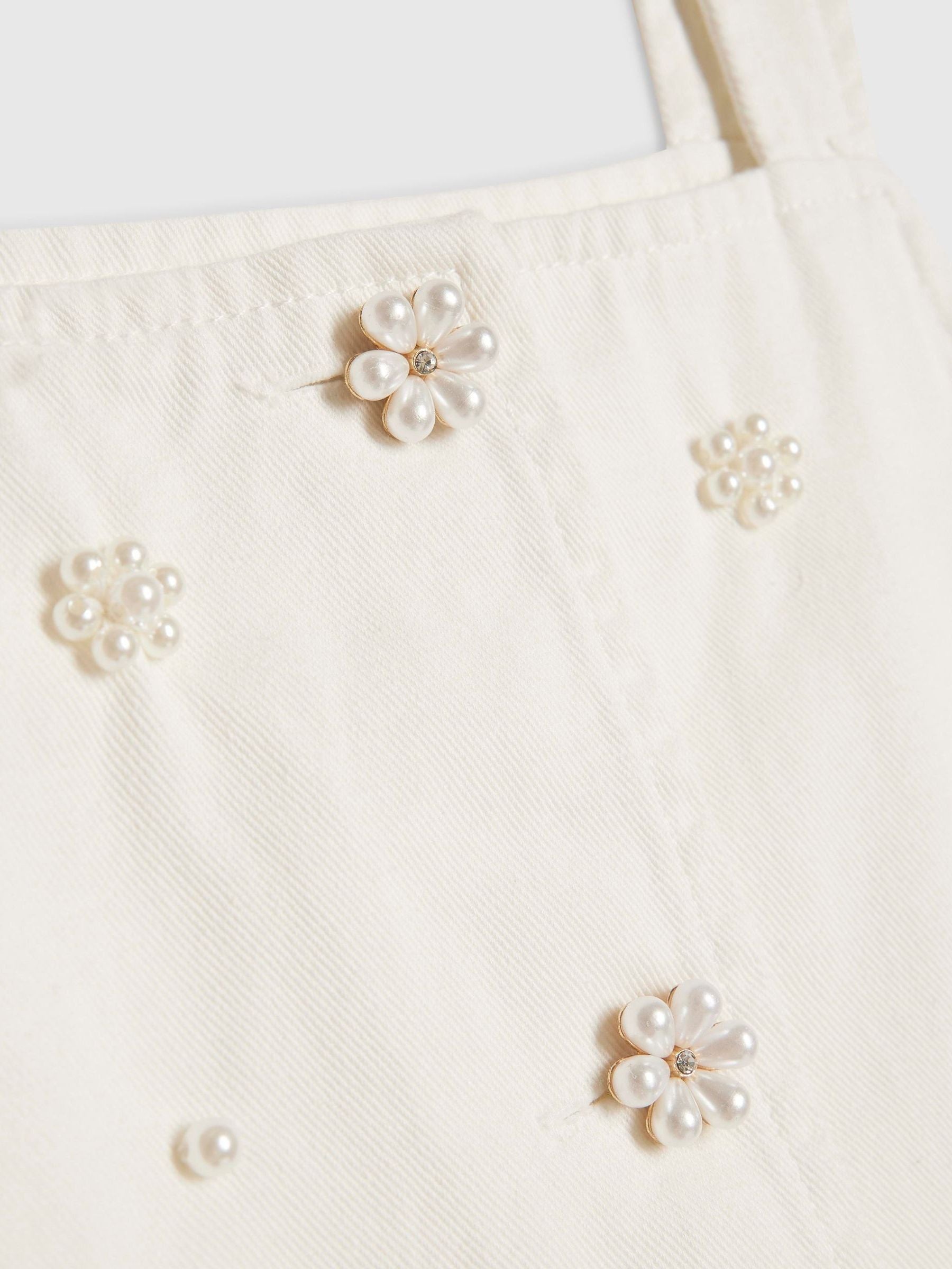 Dsiney Kidz - River Island White Pearl Waistcoat & Skirt Set image 4