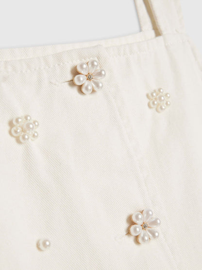 Dsiney Kidz - River Island White Pearl Waistcoat & Skirt Set image 4