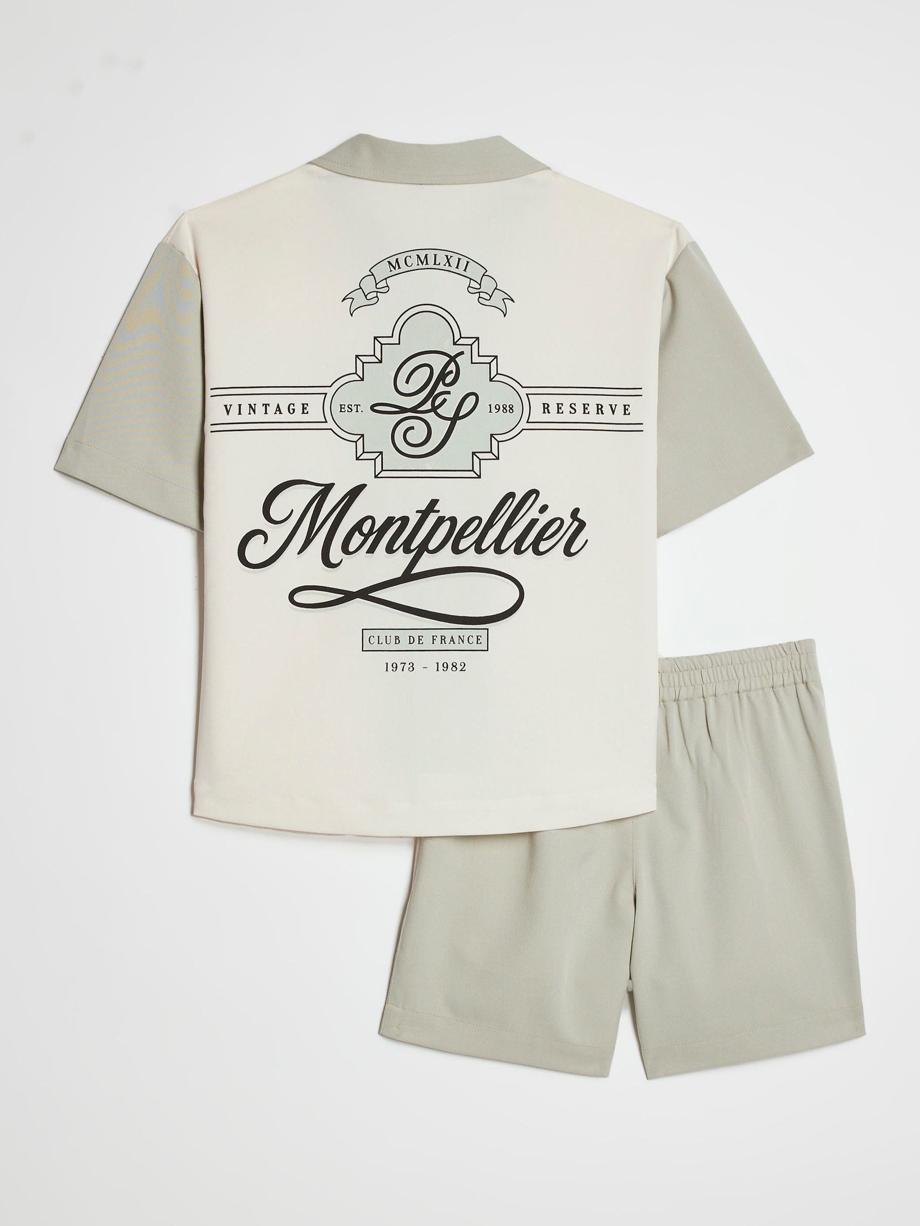 Dsiney Kidz - River Island Green Montpellier Shirt And Shorts Set image 1