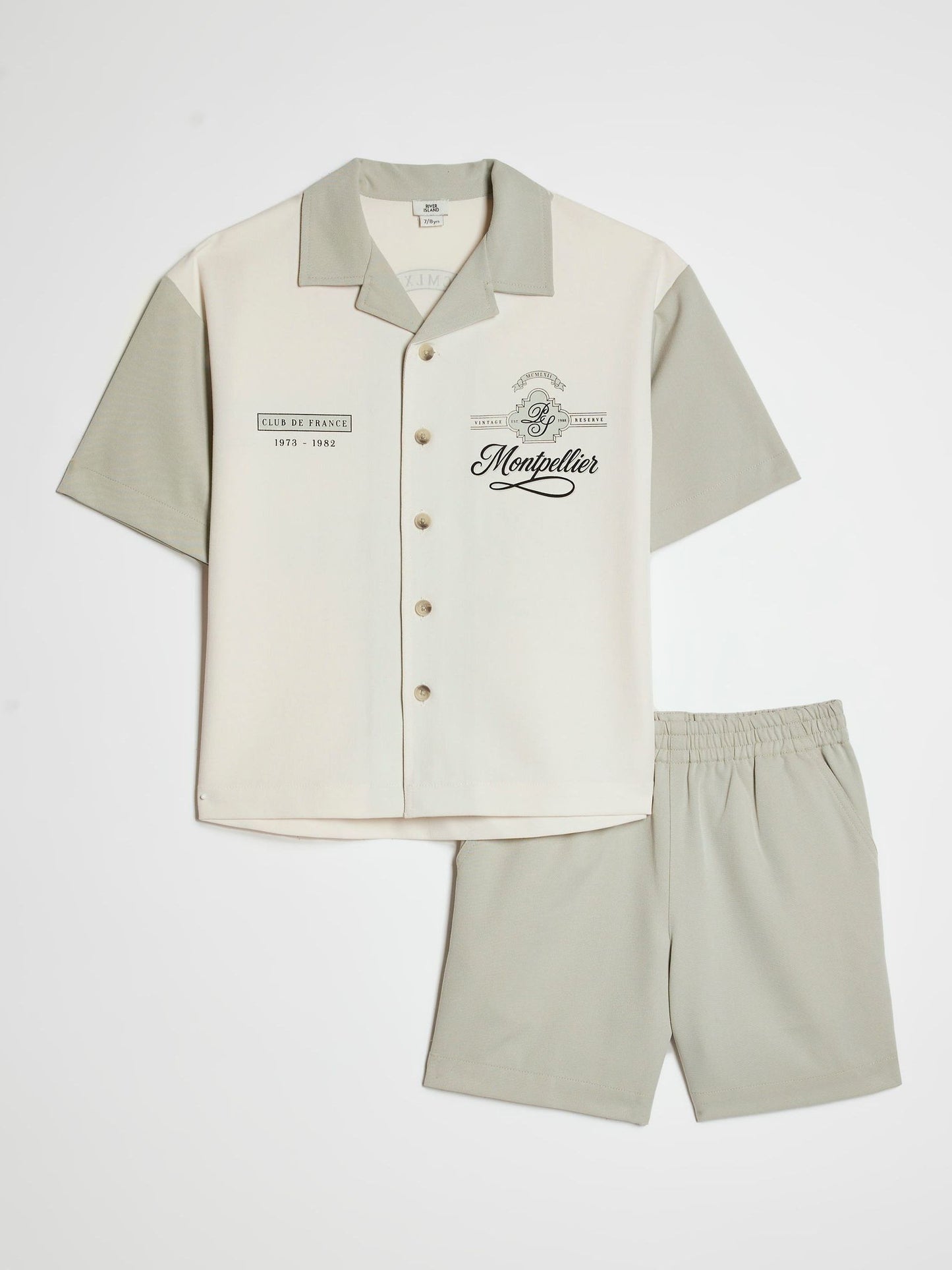 Dsiney Kidz - River Island Green Montpellier Shirt And Shorts Set image 2