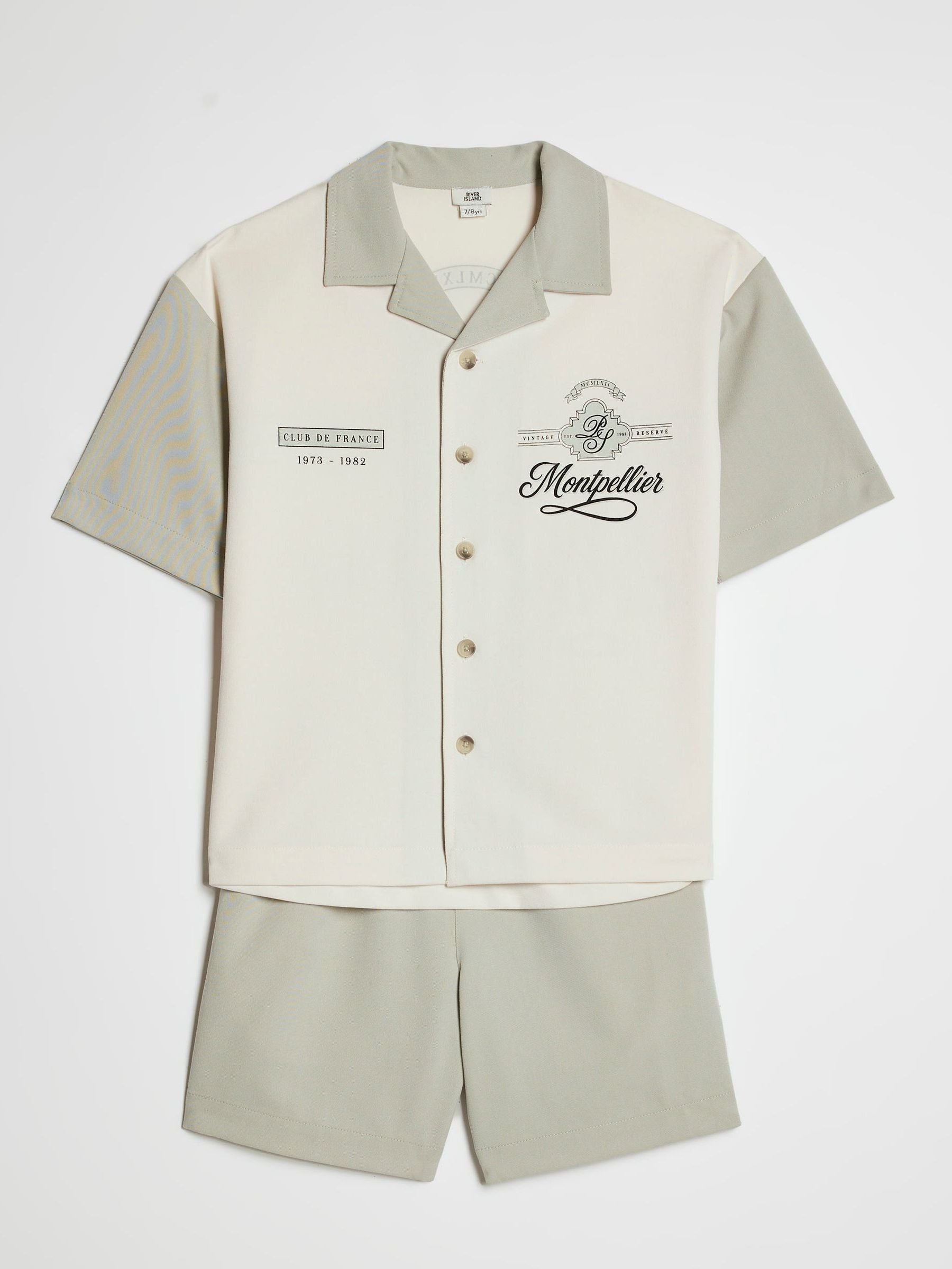 Dsiney Kidz - River Island Green Montpellier Shirt And Shorts Set image 3