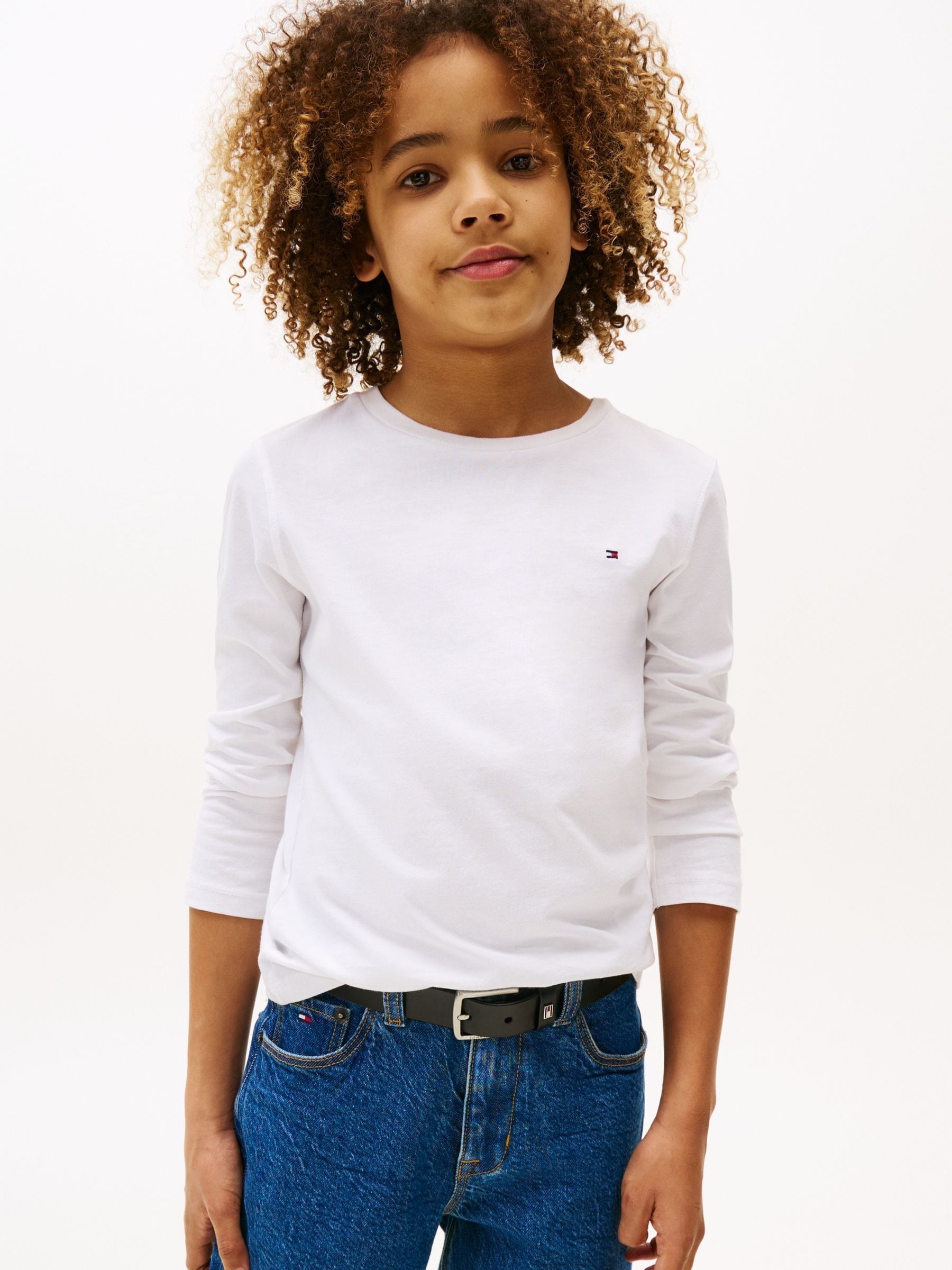 Tommy Hilfiger White Basic Long Sleeve Top image 1