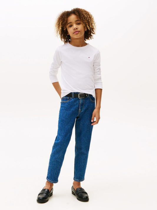 Tommy Hilfiger White Basic Long Sleeve Top image 2