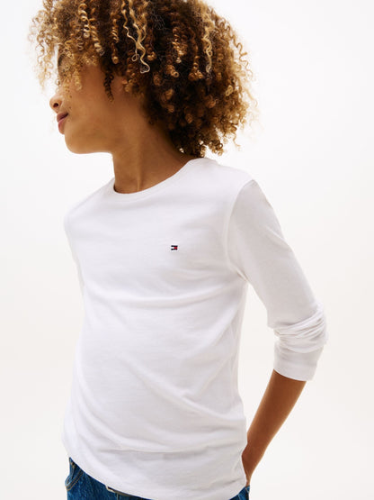Tommy Hilfiger White Basic Long Sleeve Top image 4