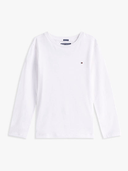 Tommy Hilfiger White Basic Long Sleeve Top image 5