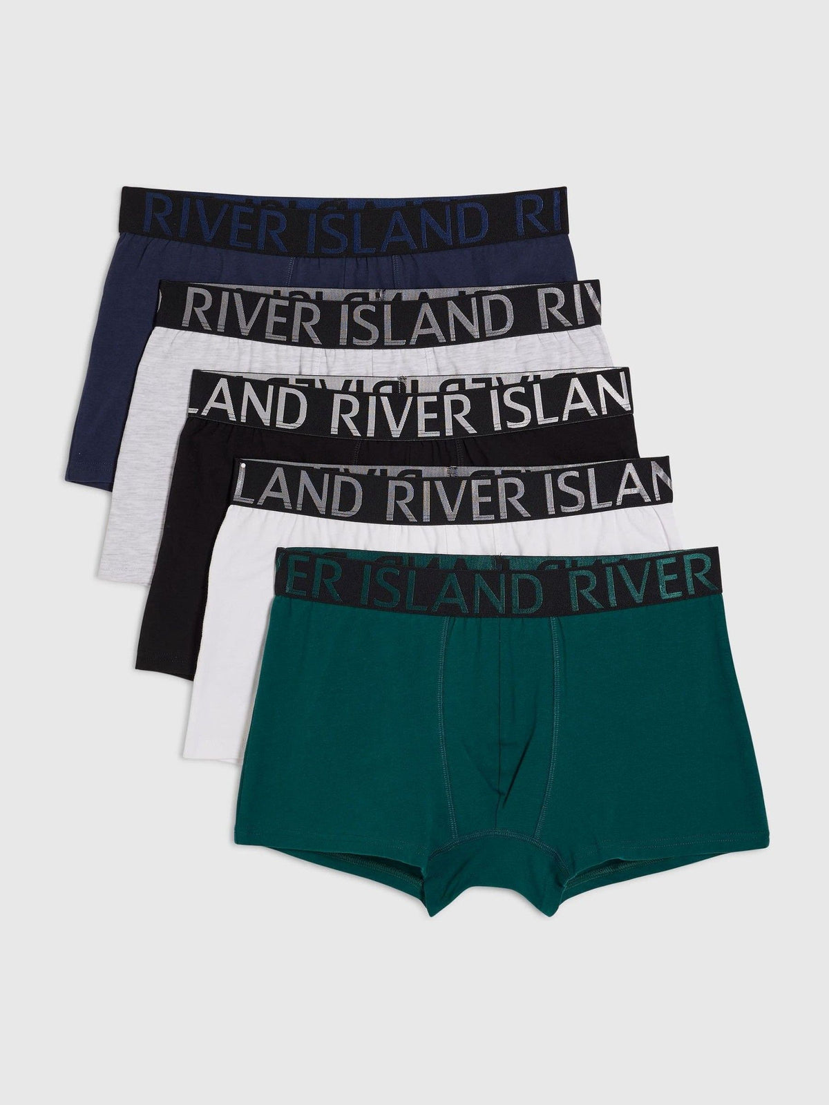 Dsiney Kidz - River Island Green Metallic Waistband Trunks 5 Pack image 1
