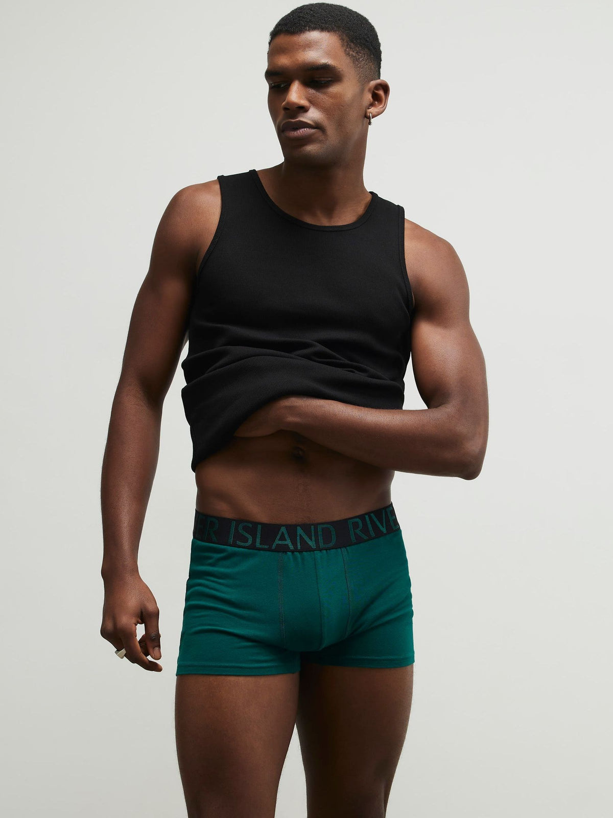 Dsiney Kidz - River Island Green Metallic Waistband Trunks 5 Pack image 3